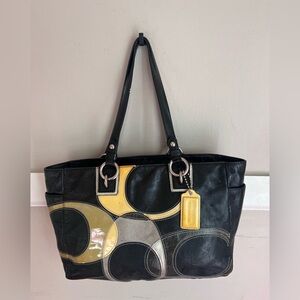 Coach Black Leather Shoulder Bag